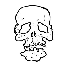 Cartoon Skull N111