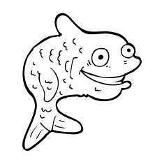cartoon happy fish N29