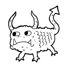 cartoon little demon N35