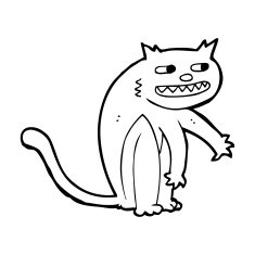 cartoon happy cat N17