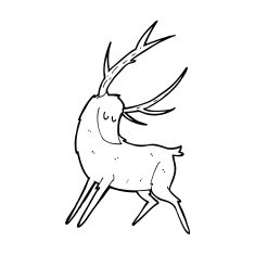 cartoon stag N33