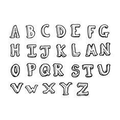 cartoon alphabet N41