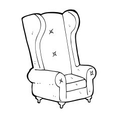 cartoon old armchair N10