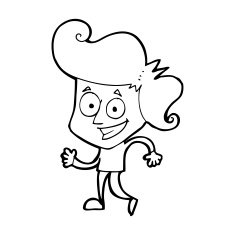 cartoon grinning man N121