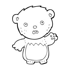 cartoon worried teddy bear N5
