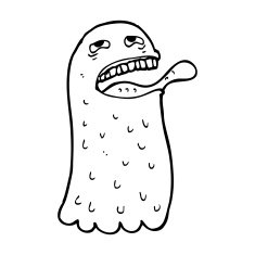 cartoon funny ghost N32