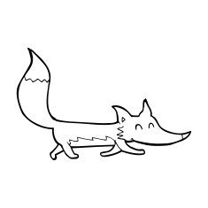 cartoon little wolf N118