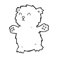 cartoon teddy bear N377