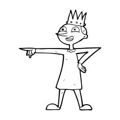 cartoon pointing prince N13