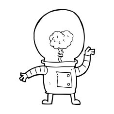 cartoon robot cyborg N13