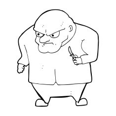cartoon evil man N13