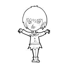 Cartoon Vampire Girl N318