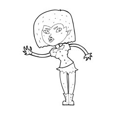 Cartoon Vampire Girl N319
