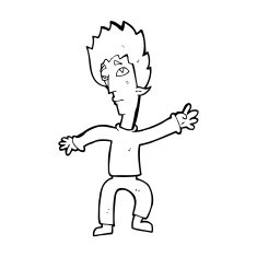 cartoon vampire man N148