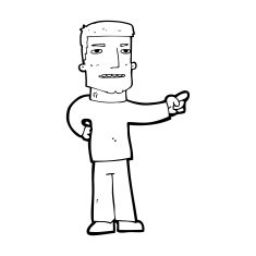 Cartoon Man Pointing N270