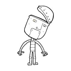 Cartoon Robot N381