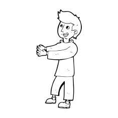 cartoon happy man N642