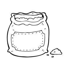cartoon bag of flour N46