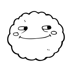 cartoon happy cloud N17