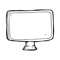 Cartoon Computer Screen N38