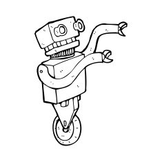 cartoon funny robot N110