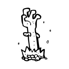 Cartoon Zombie Hand N43