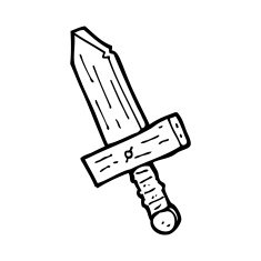 cartoon wooden sword N16