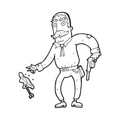 cartoon wild west cowboy N13