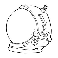 cartoon astronaut helmet N61