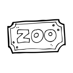 Cartoon Zoo Sign N22