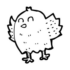 Cartoon Bird N519