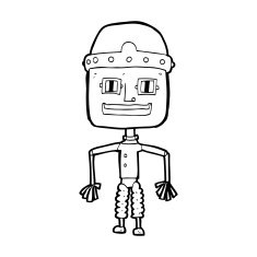 Funny Cartoon Robot N71
