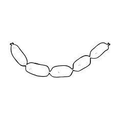 cartoon string of sausages N13
