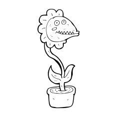 cartoon monster plant N12