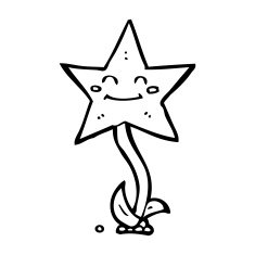 cartoon star flower N13