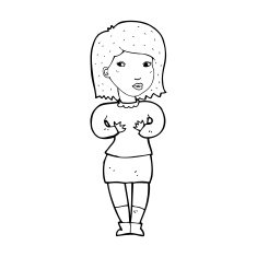 cartoon woman making excuses N24