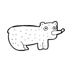 funny cartoon bear N87