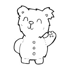 cartoon teddy bear N382