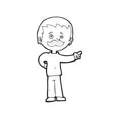 cartoon man with mustache pointing N39