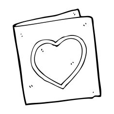 cartoon love heart card N12