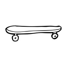 Cartoon Skateboard N96