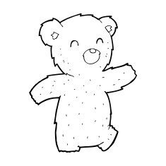 cartoon teddy bear N386