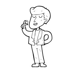 cartoon cool guy snapping fingers N12