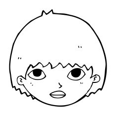 cartoon girl staring N14