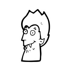 cartoon vampire head N49