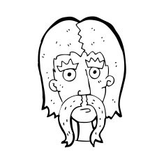 cartoon man with long mustache N15