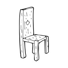 cartoon old chair N37