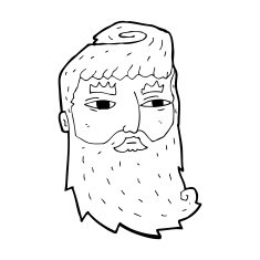 cartoon bearded man N78