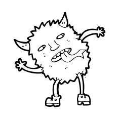funny cartoon monster N58