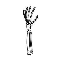 cartoon skeleton hand N20
